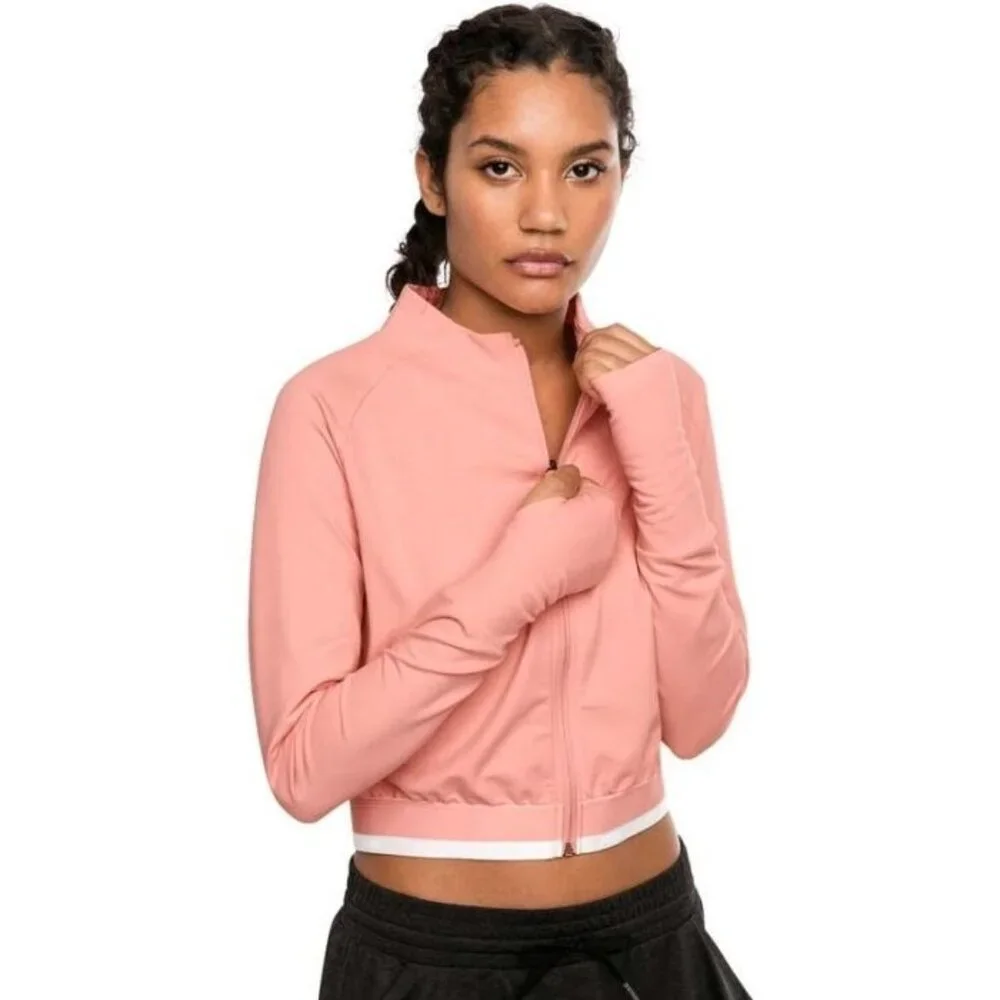 Puma Womens Peach Crop Track Jacket – Size S - Picture 2 of 12